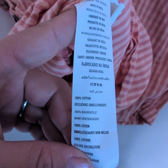 Cotton On Pink Striped Romper Jumpsuit Size L‎ - Picture 8 of 10